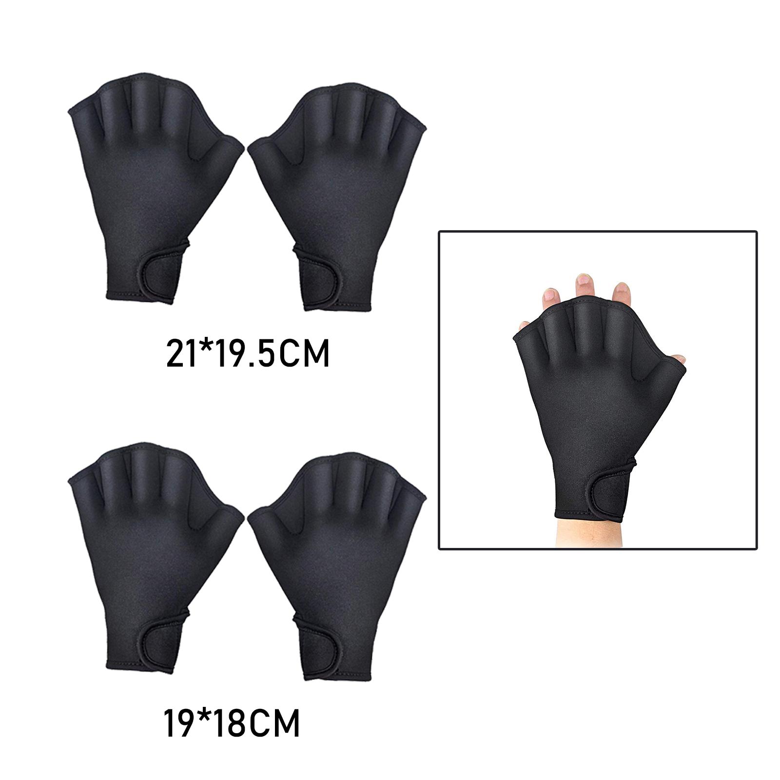 2x Swim Webbed Gloves Helping Upper Body Resistance for Paddle Training