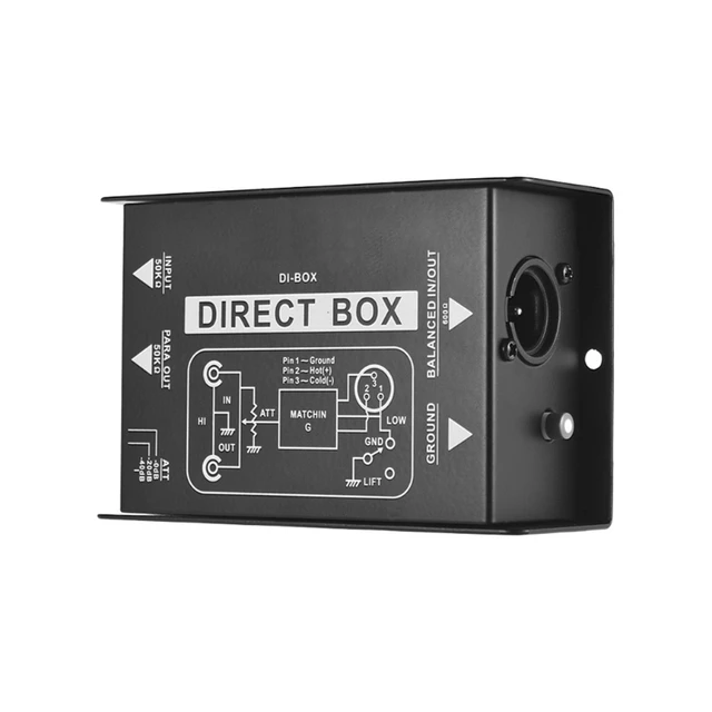 Professionelle DIREKTE BOX Einzigen Kanal Passive DI-Box Direct Injection  Box Ausgewogene & Unwucht Signal Drop Verschiffen