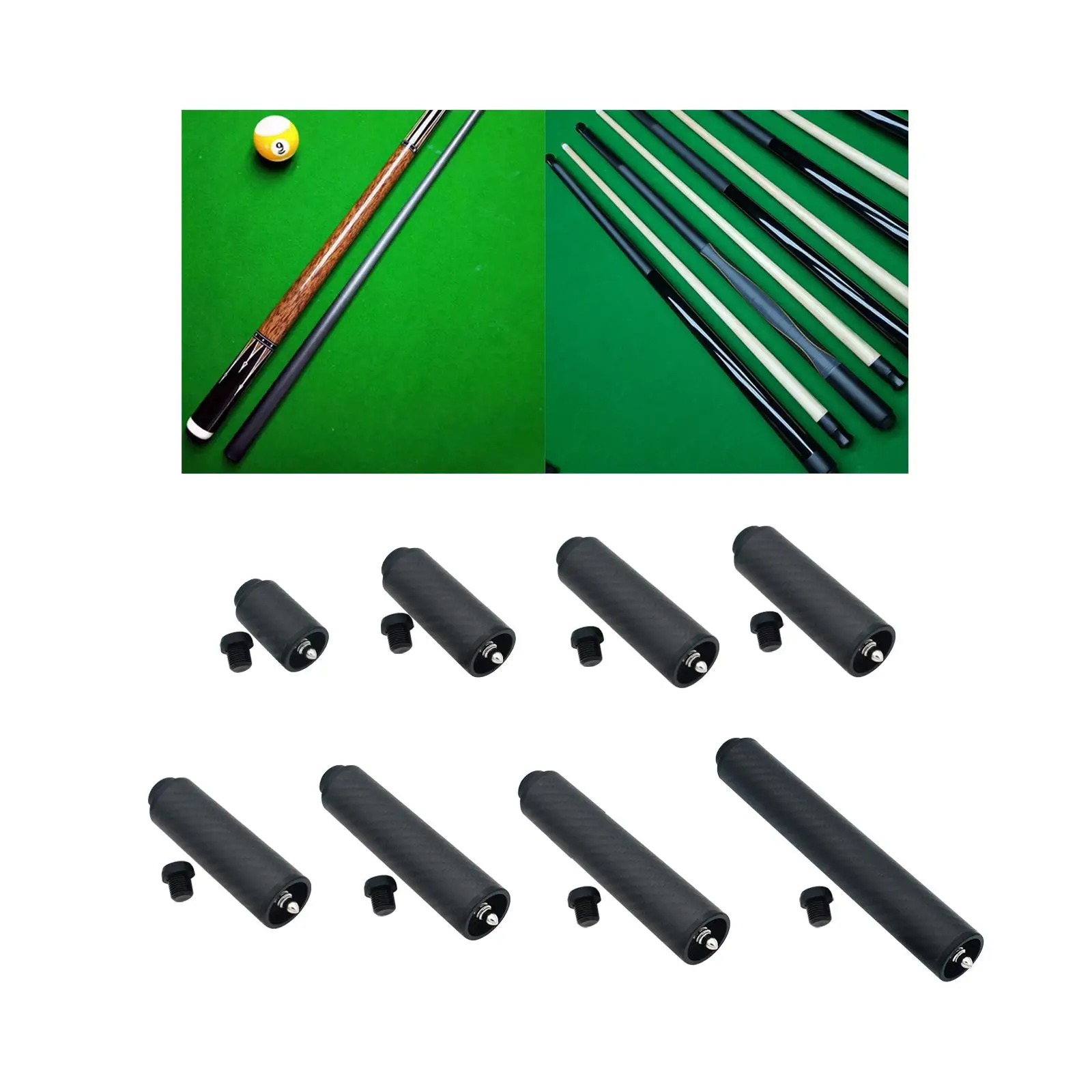 Billiards Pool Cue Extension Weights Replacement Cue Stick Extender Snooker Cue Long Extension for Enthusiast Athlete Beginners