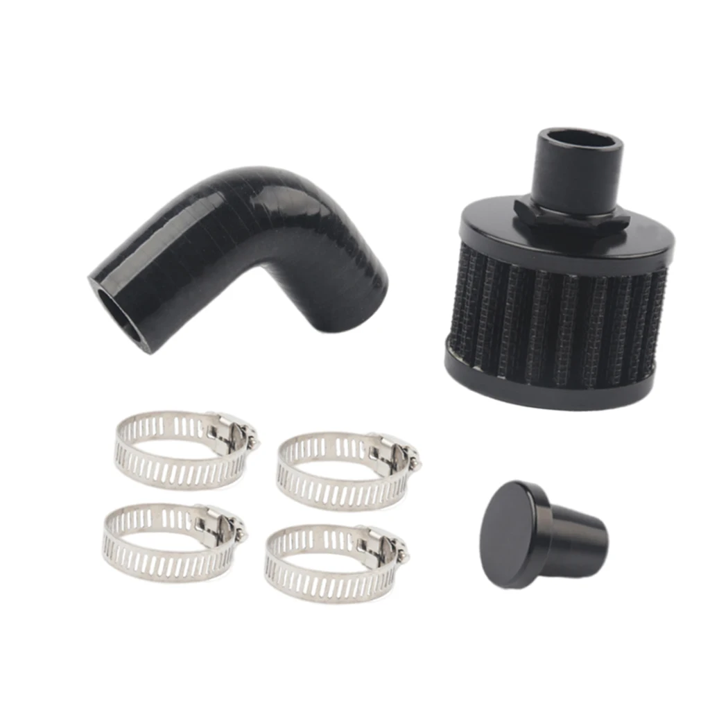 Crank Case Vent Filter Kit Accessories Black Reroute Filter Kit Breathers Filter for 3500 6.7 07.5-17