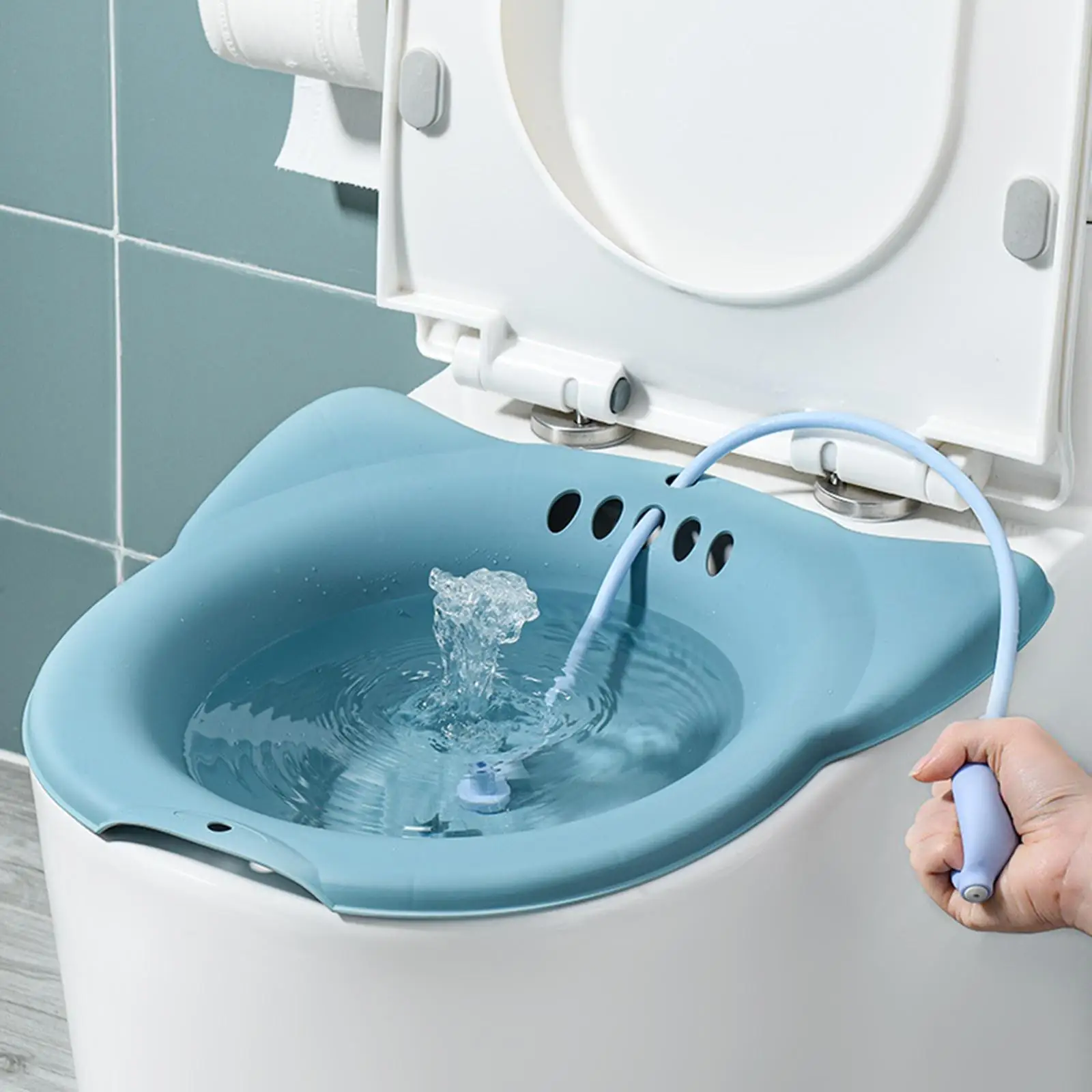 Sitz Bath Toilet Basin for Perineal Soaking Women Elderly