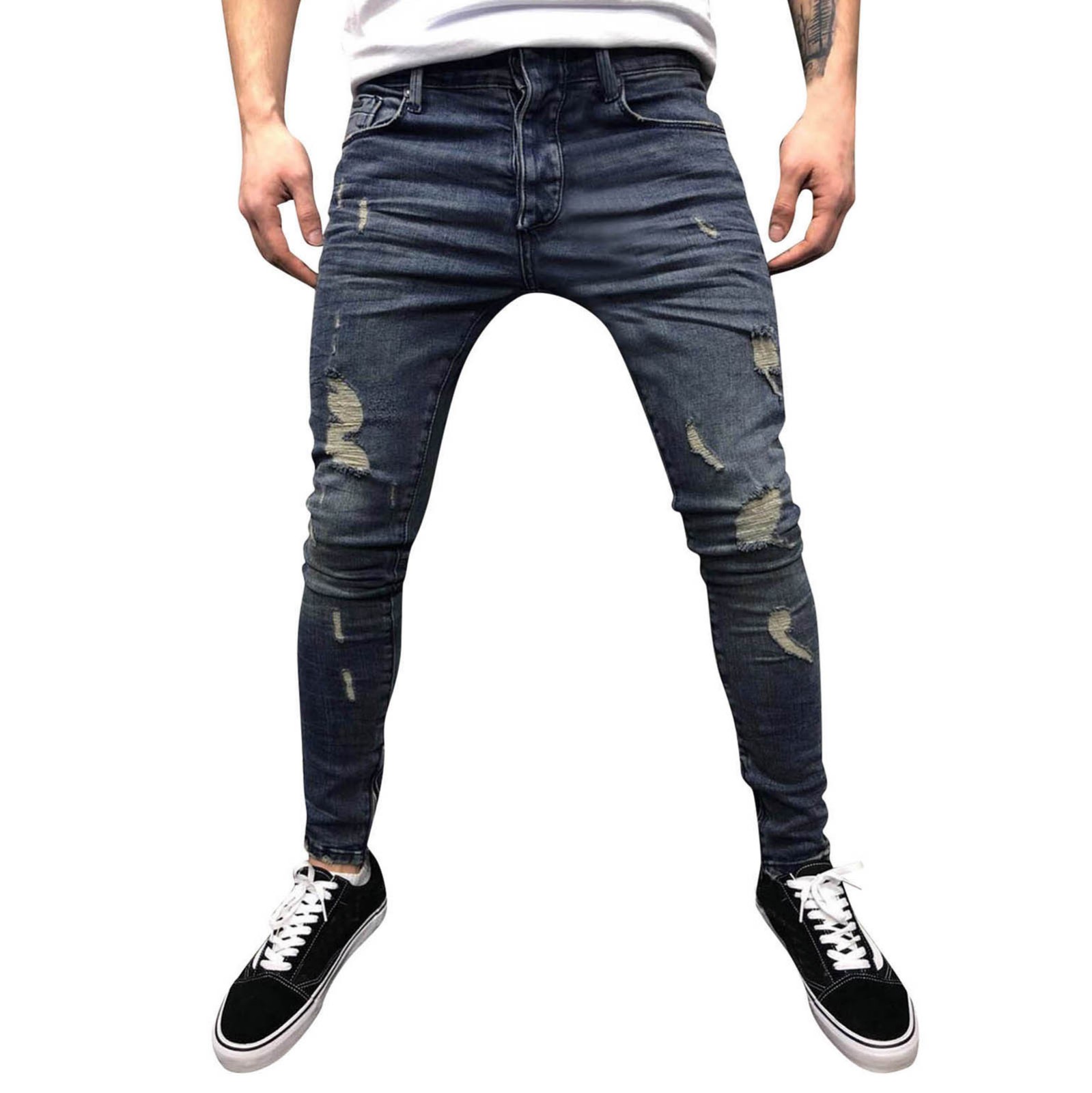 Title 2, Mens Denim Pants Casual Fitness Bodybuilding Tr...