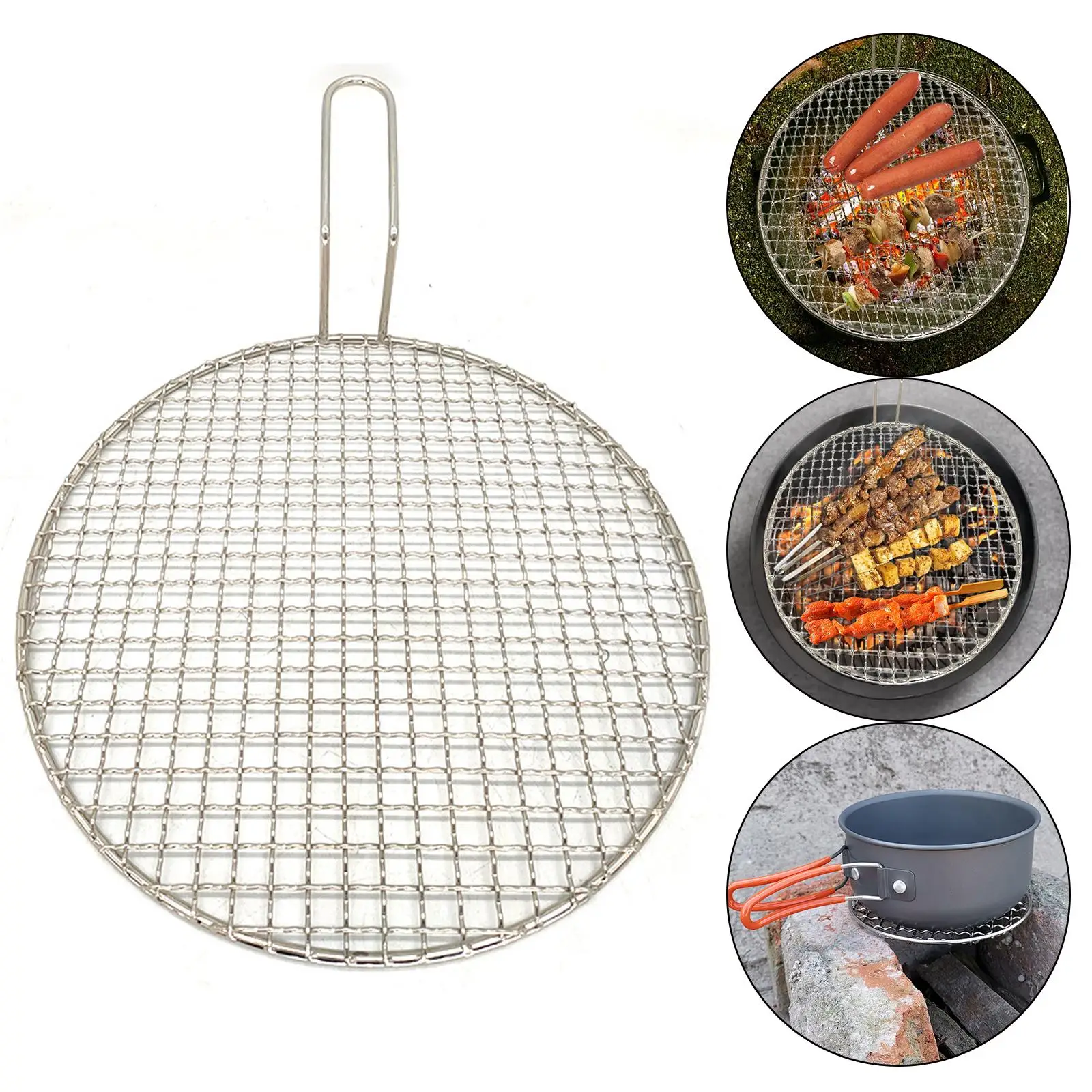 Multipurpose Grill Wire Rack BBQ Accessories Kitchen Cooking Tools Barbecue Mesh Grill Cooling Rack for Grill Pan Cooking Baking