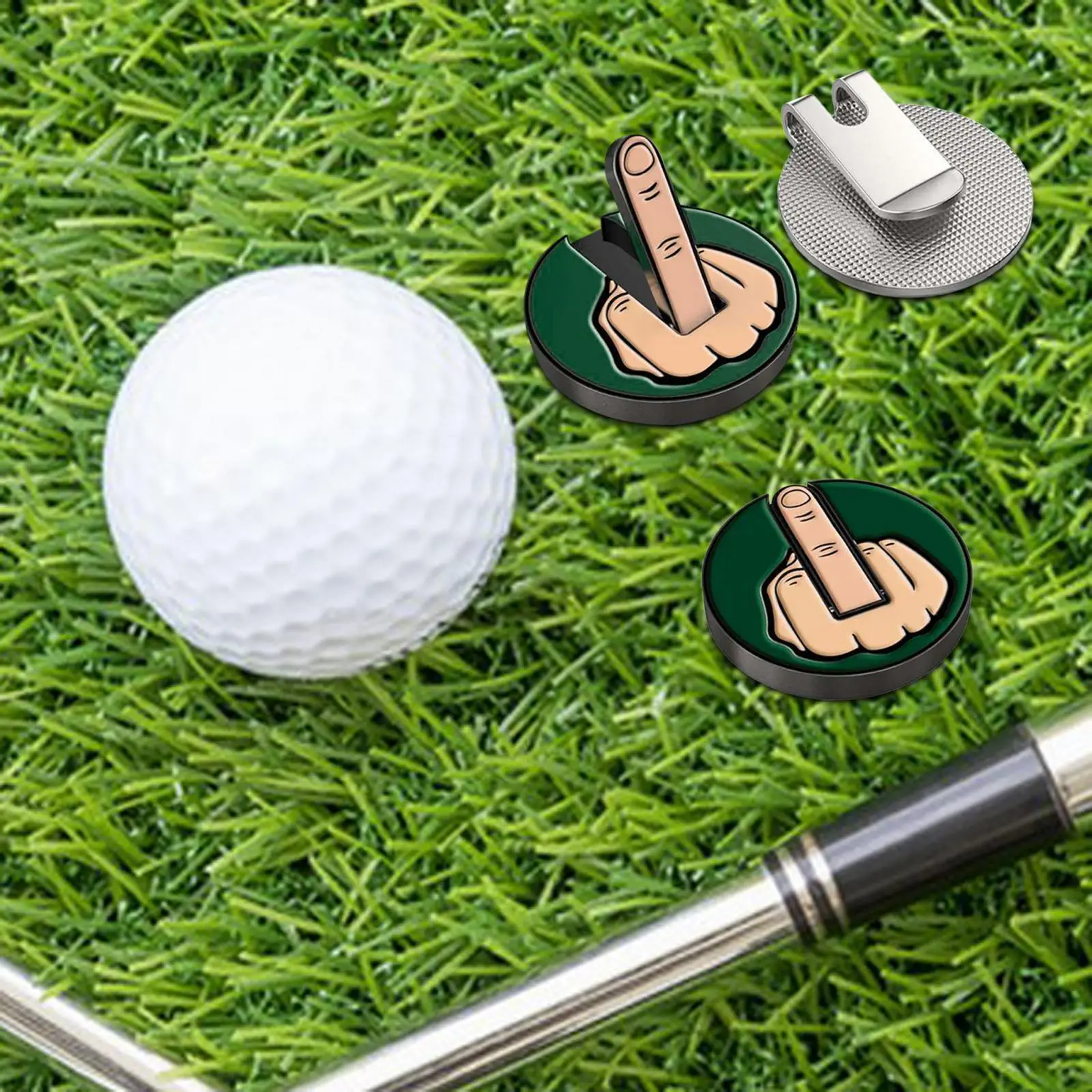 Middle Finger Theme Golf Ball Marker Lovers Iron Gifts Diameter 1inch Golfer