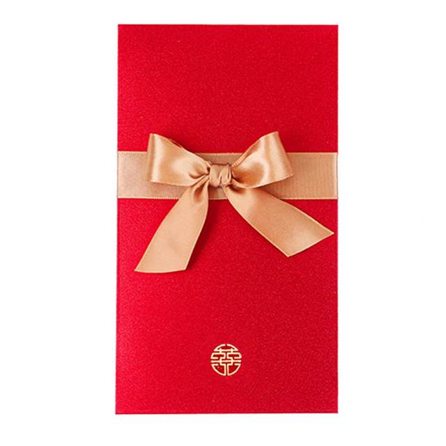 1 Set Red Envelopes Bow-knot Paper Traditional Chinese Lucky