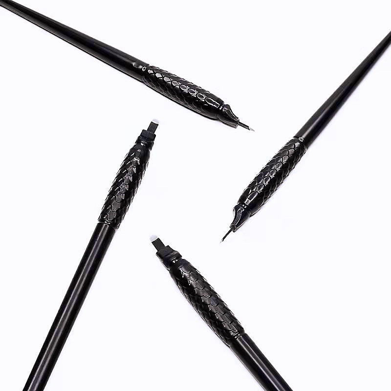 Best of Permanent Makeup Black Disposable Microblading Pens Hand Tools 18U Pins Needles Embroidery Blades For Brows Hair Strokes Reviews & Tips - Image 5