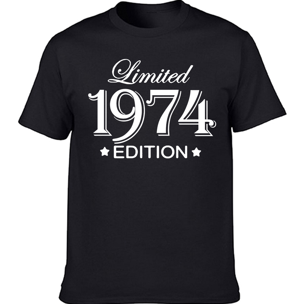Lustige 51-jährige Geschenke Vintage 1974 Limited Edition Geburtstags-T-Shirts Grafik-Baumwolle Streetwear Kurzarm-T-Shirt – Detail 2