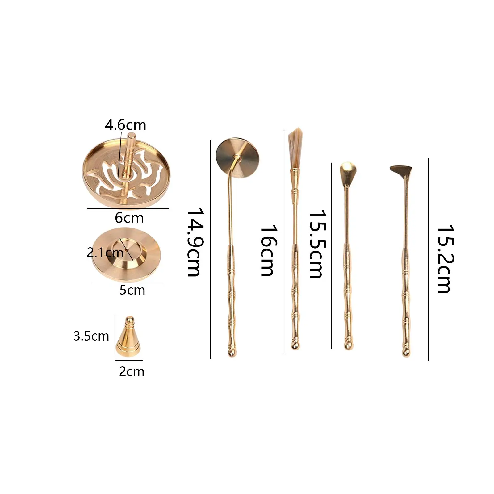 Incense Making Home Decorations Ash Press Temple Portable Incense Spoon DIY Craft Censer Tool Set for Yoga Holidays Gift Party