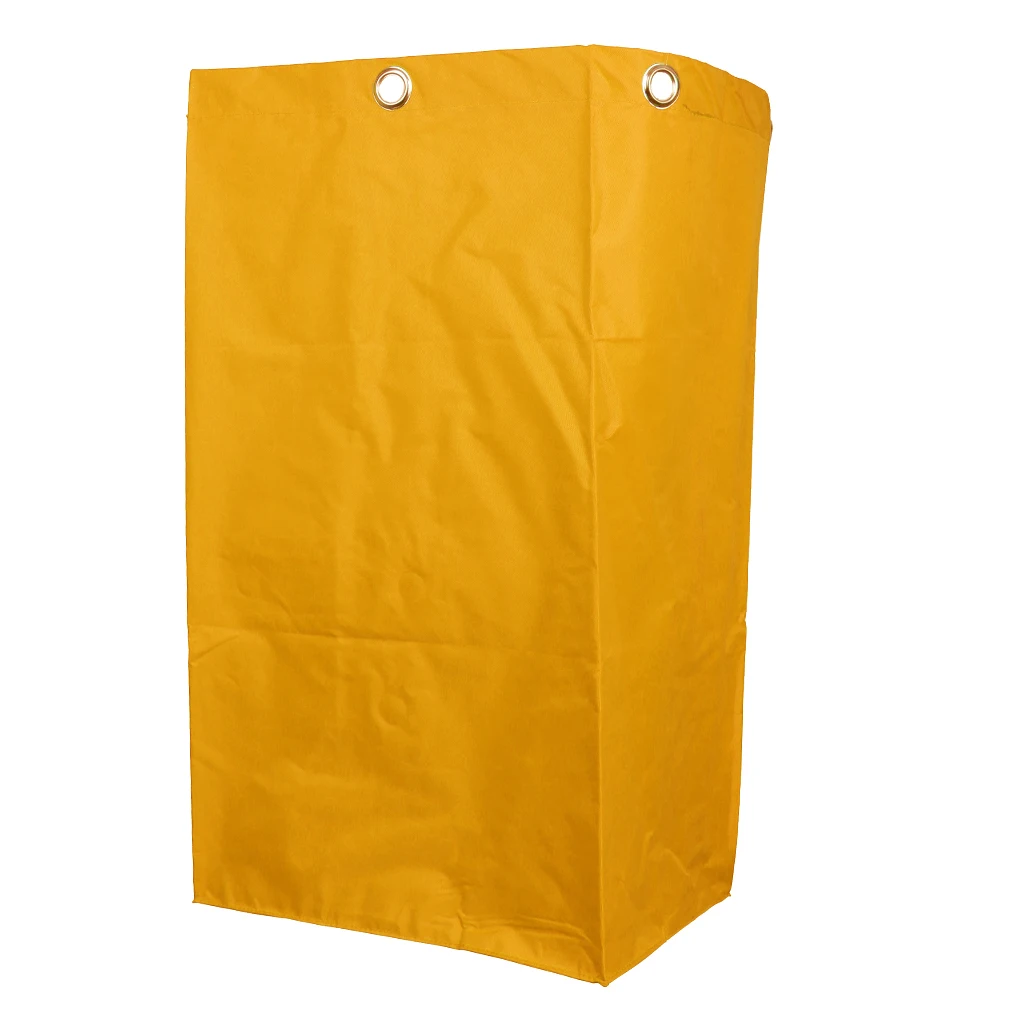 Janitorial Cart Bag 40x28x69cm Housekeeping Cart Replacement Bag Yellow