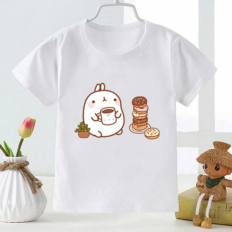 Title 19, Molang et Piupiu imprimé dessin animé T-shirt p...