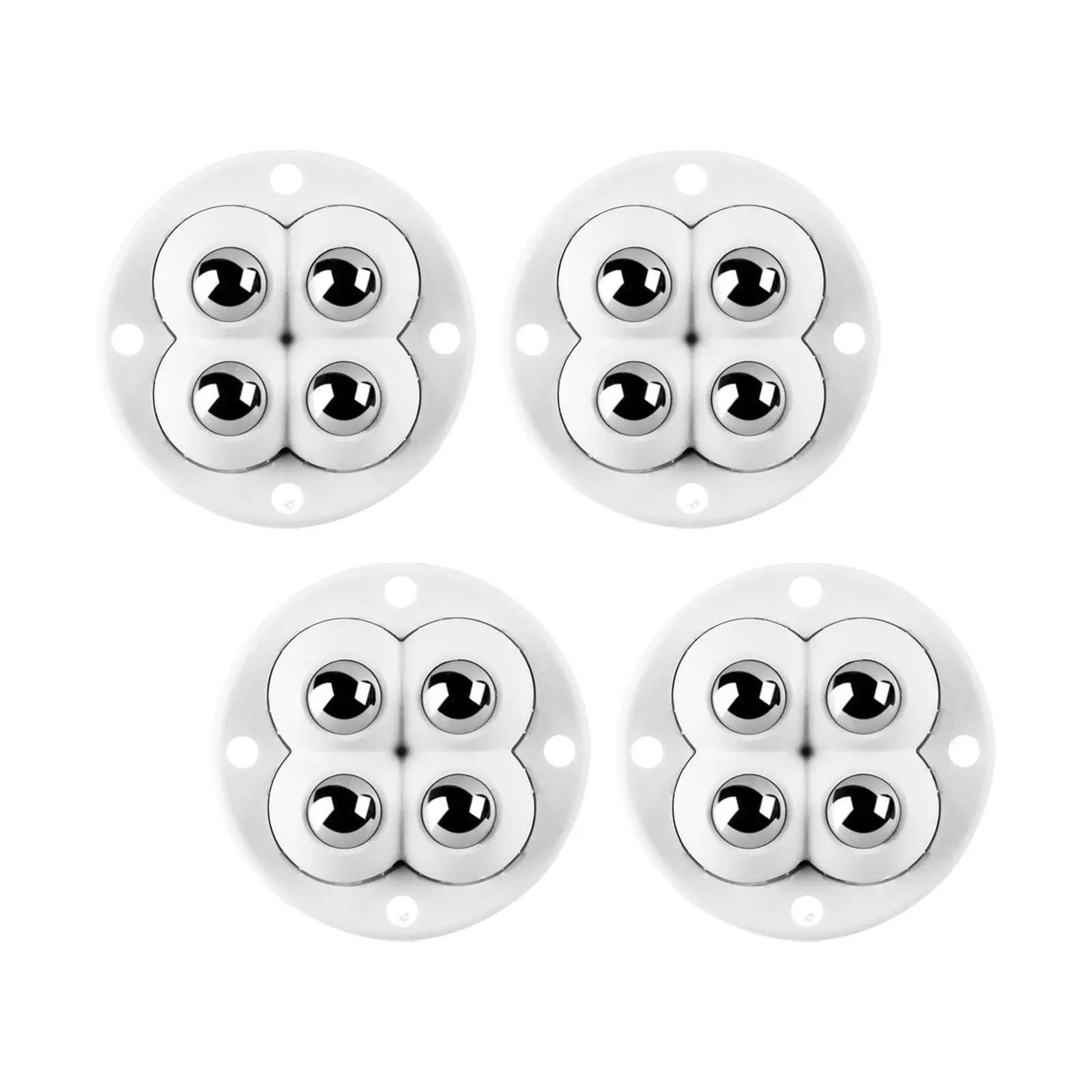4x Paste Type Caster Wheels Swivel Caster Pulley Swivel Wheels for Trash Can