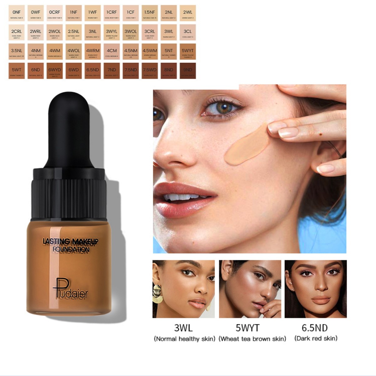 Best of Multi Color Liquid Foundation Base Matte Oil Control Concealer Full Coverage Freckle Acne Foundation Multifunction Face Makeup Reviews & Tips