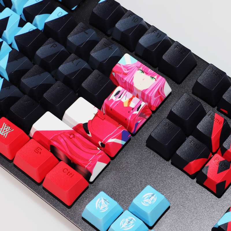 zero dois anime design personalizado keycaps tema