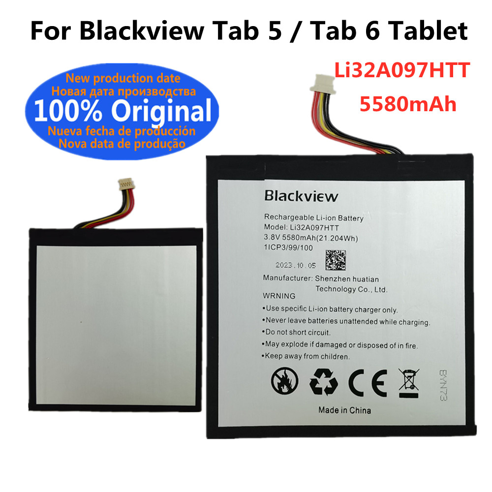 Новый 5580mAh Li32A097HTT Оригинальный аккумулятор для Blackview Tab 5 /  Tab 6 Tablet PC сотовый телефон Bateria | AliExpress