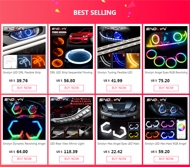 Sinolyn LED Fender Marker Reverse Side Lights DRL Turn