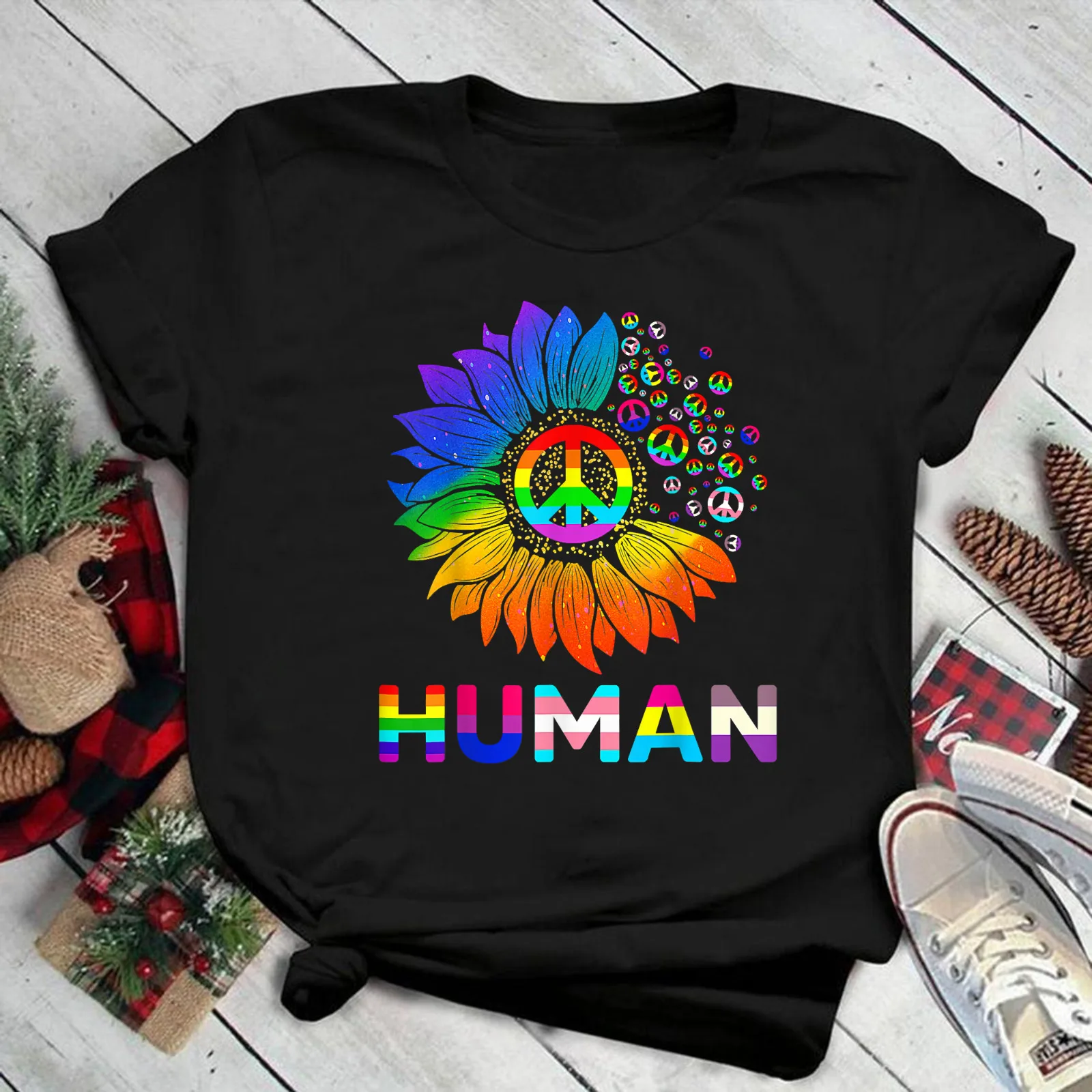 Человеческий Подсолнух, яркий флаг, гей гордость, футболка ЛГБТ, фотография  | AliExpress