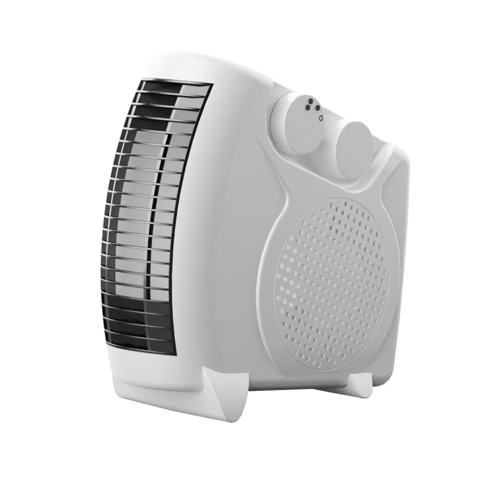 Electric Desktop Space Heater 1200W Compact Size Auto Off Protection Office Heater Household Fan Heater for Bedroom Multipurpose