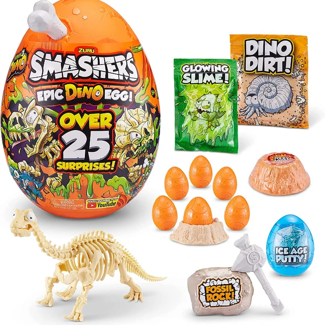 New Surprise Doll Smashers Epic Dino Egg Collectibles Triceratops Series 3  Dino By Zuru With Over 25 Surprises Gift For Boy - Fantasy Figurines -  AliExpress