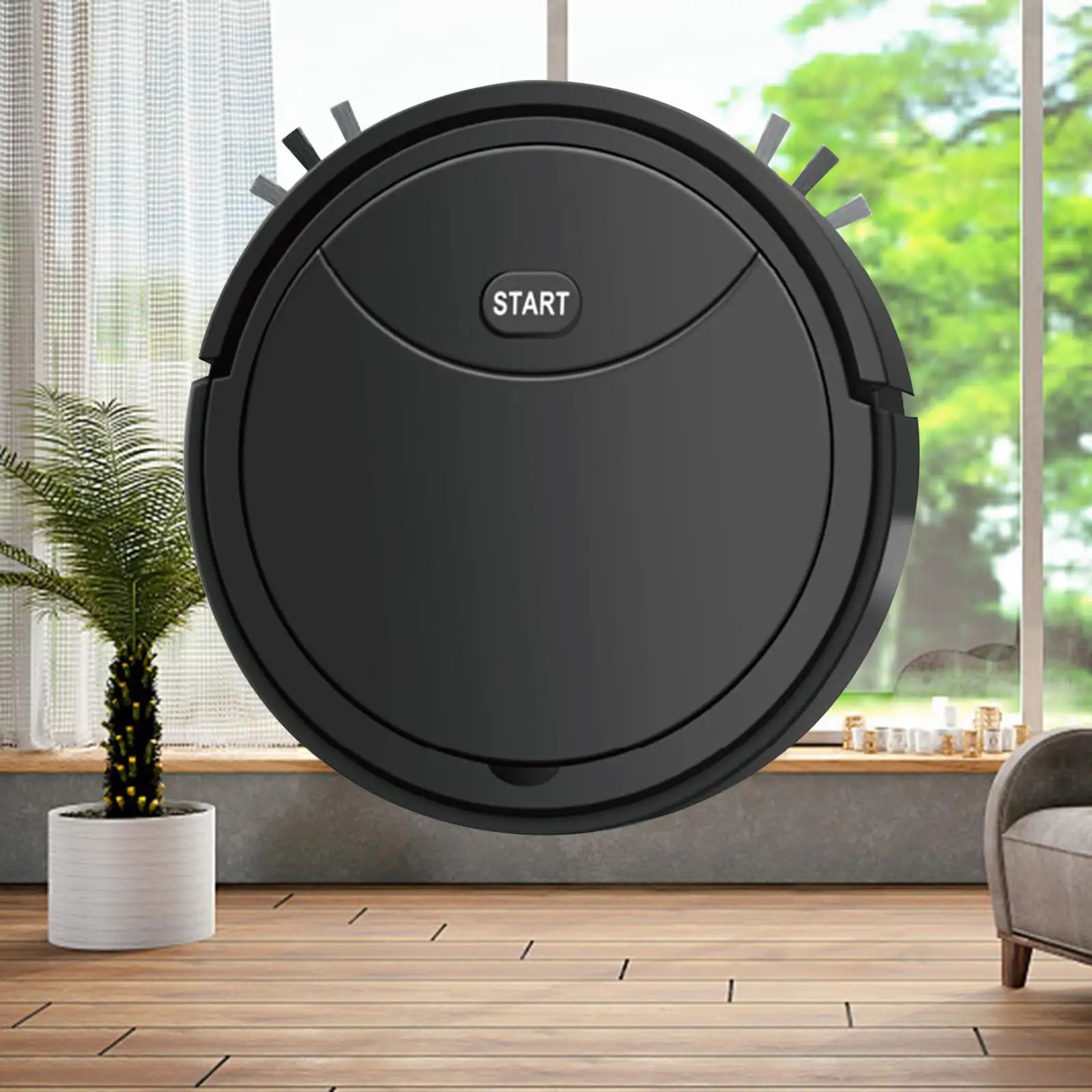 Robot Vacuum Cleaner Electric Sweeper 90 Mins Runtime Strong Suction Quiet 3 in 1 Robotic Vacuum for Tile Floor