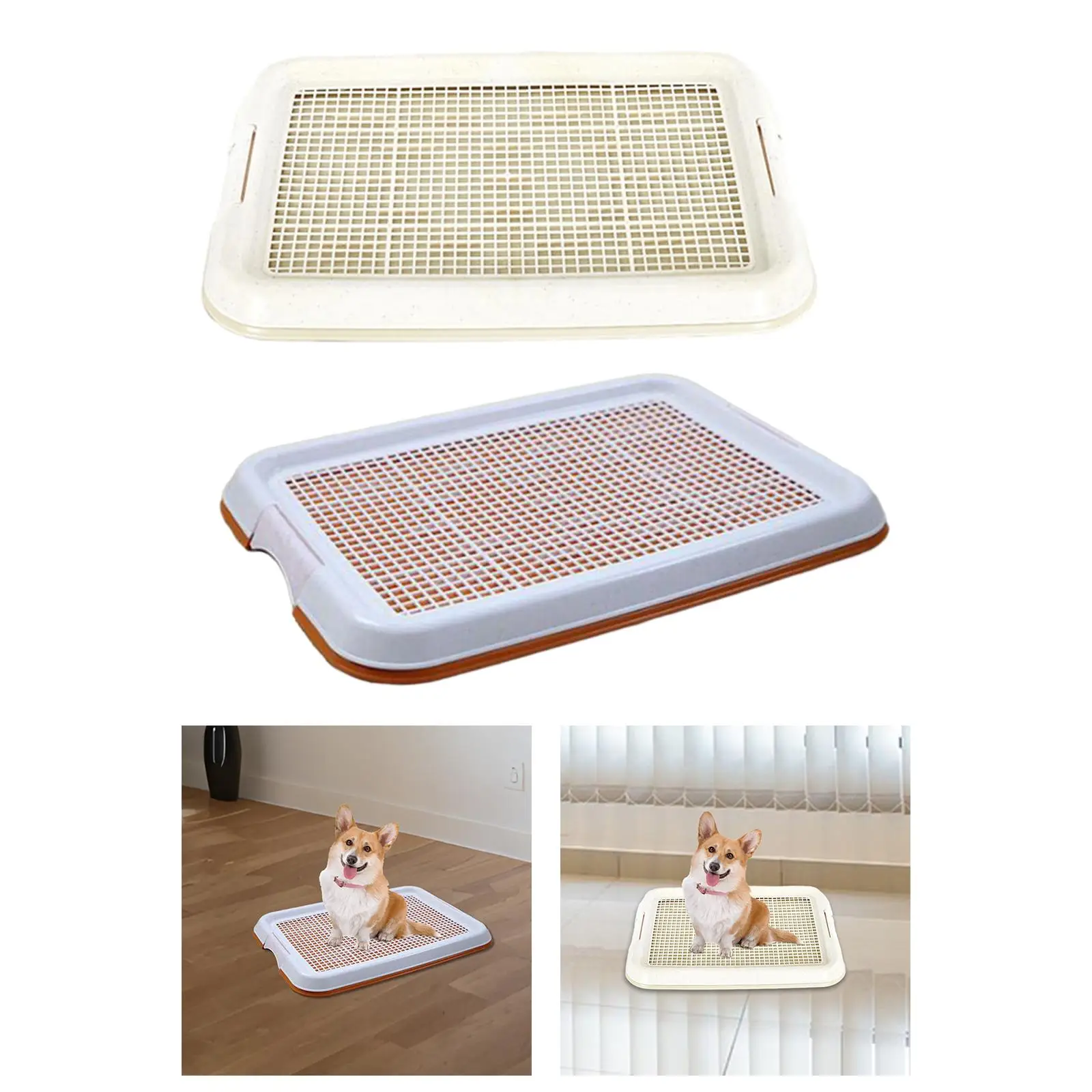 Dog Potty Toilet Removable Indoor Outdoor Anti Slip Potty Trainer Corner Puppy Pee Pad Holder Mesh Training Tray for Small Dogs