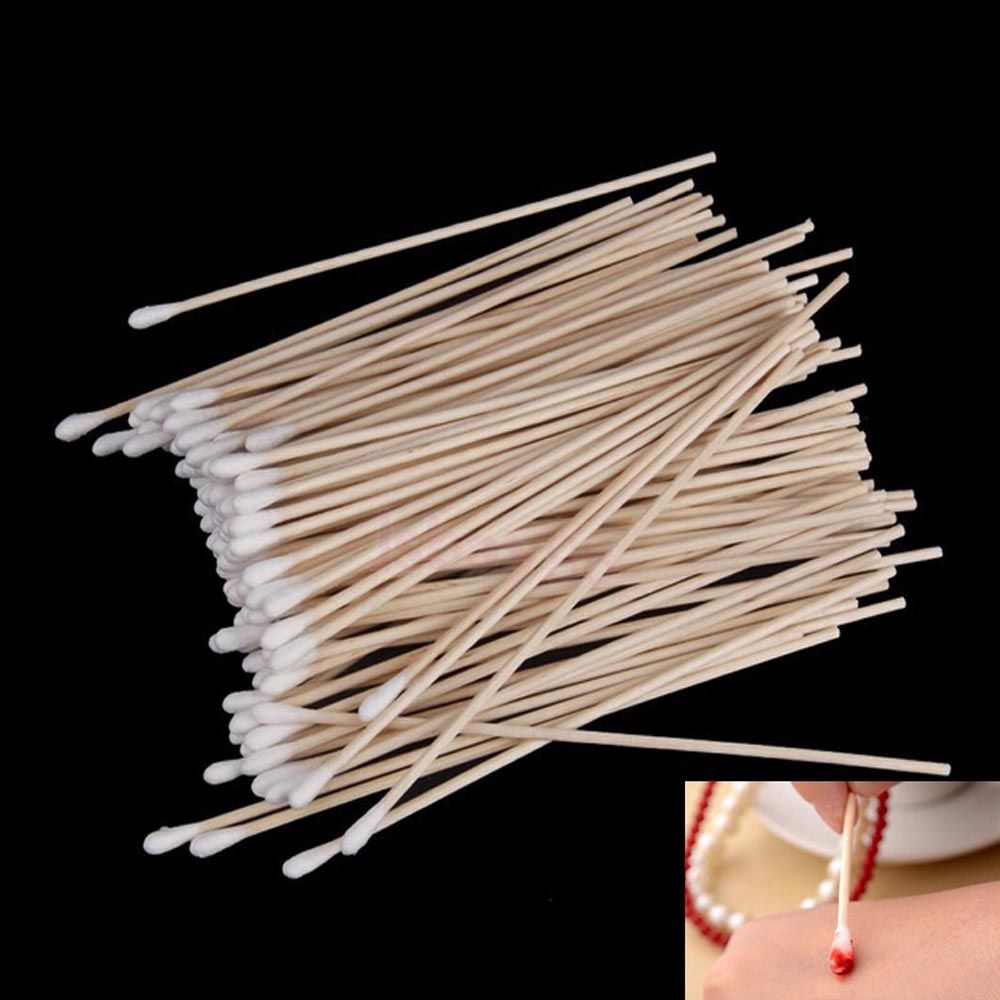 Best of 100 Pcs Long Wood Cotton Swab Eyelash Extension Tools Medical Ear Care Cleaning Wood Sticks Cosmetic Cotton Swab Cotton Buds Tip Reviews & Tips