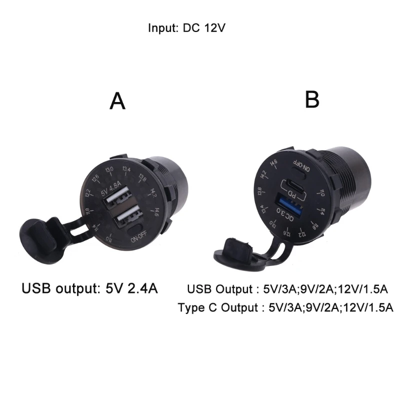 Tanie Szybka ładowarka 3.0 Dual USB ładowarka samochodowa wodoodporna 18W 12V sklep