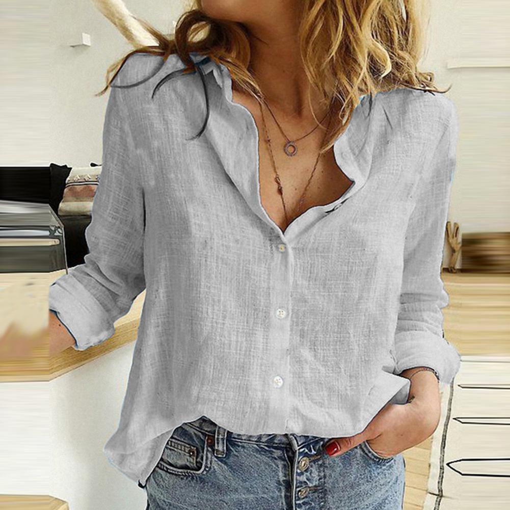 Title 11, Elegante Baumwolle Leinen Bluse Shirt Frauen Ca...