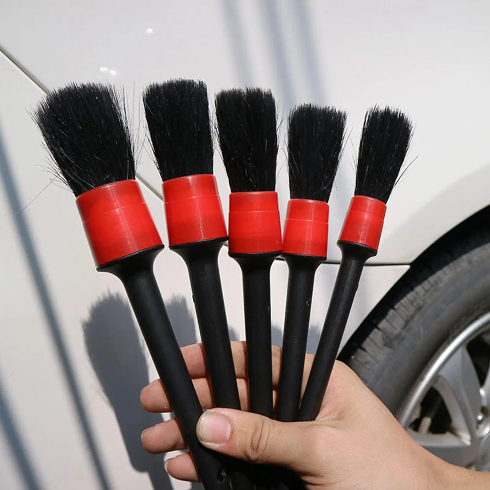 5 Brush Set PP Handle Auto Supplies  Products Cleaner Fit for  Wheel Bicycles ,interior y exterior ,Air Outlet