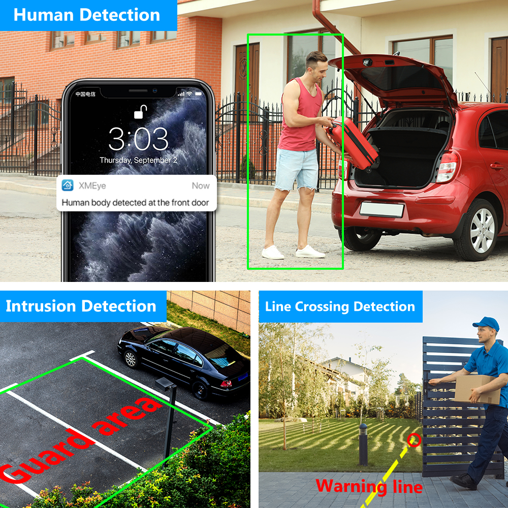 ar livre POE, Câmera CCTV, Face Car