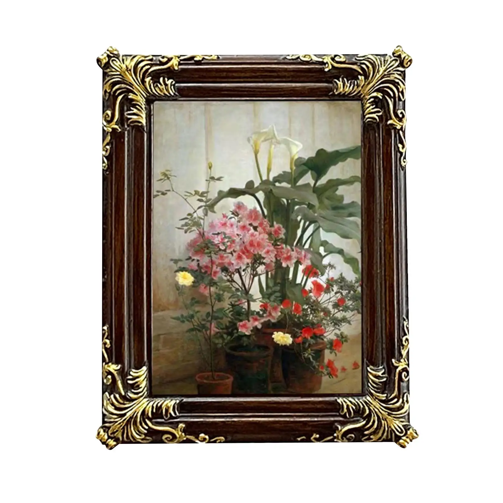 photo Frame Tabletop Wall Hanging Ornate Ornament Rectangle for Gallery Farmhouse Bedroom