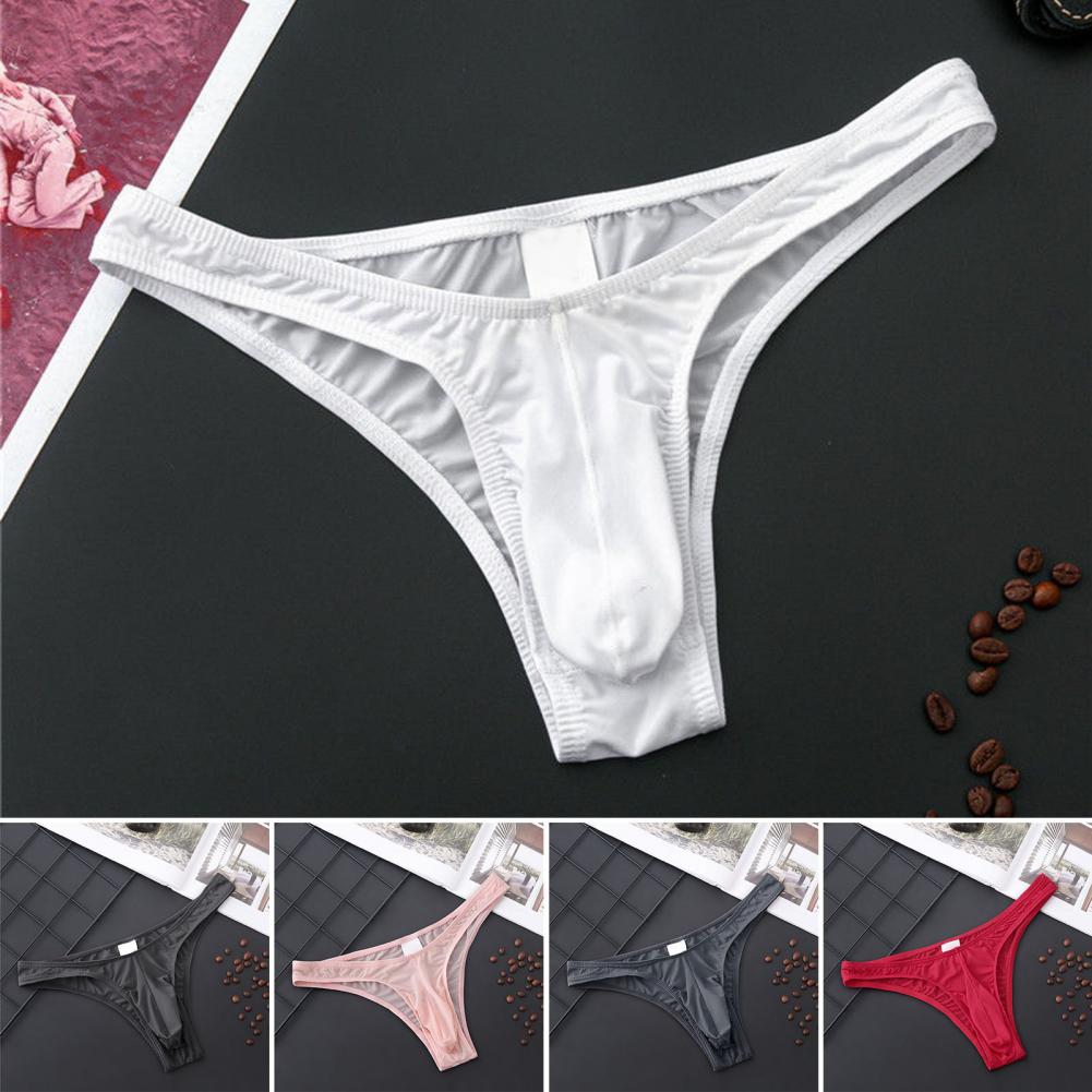 Description Picture 3 of itemMen Briefs U Convex Breathable Elastic Transparent Ultra-soft Non-slip Low Rise Stretchy Underpants Inner Wear Bikini G-String