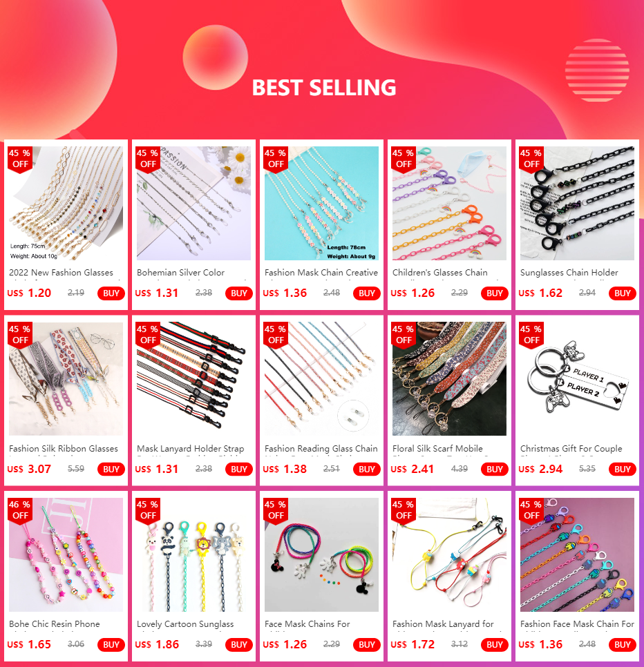 Face Mask Chain For Children Acrylic Fashion Sunglasses Lanyard Cartoon Spaceman Strap Trendy Eyeglass Holder Strap Hang on Neck