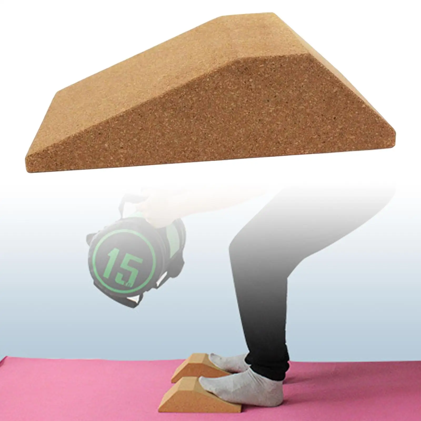 Cork Squat Wedge Yoga Block Exercise Brick Squat Ramp for Fitness Home Gym