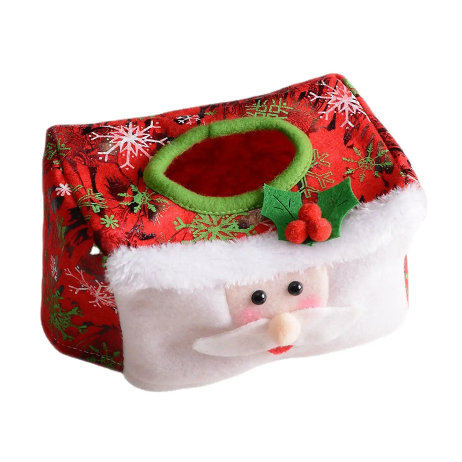 Creative Christmas Tissue Box Cover Napkin Holder Large Size Organizer Rectangular for Hotel Dressers Toilet Countertop Desktop