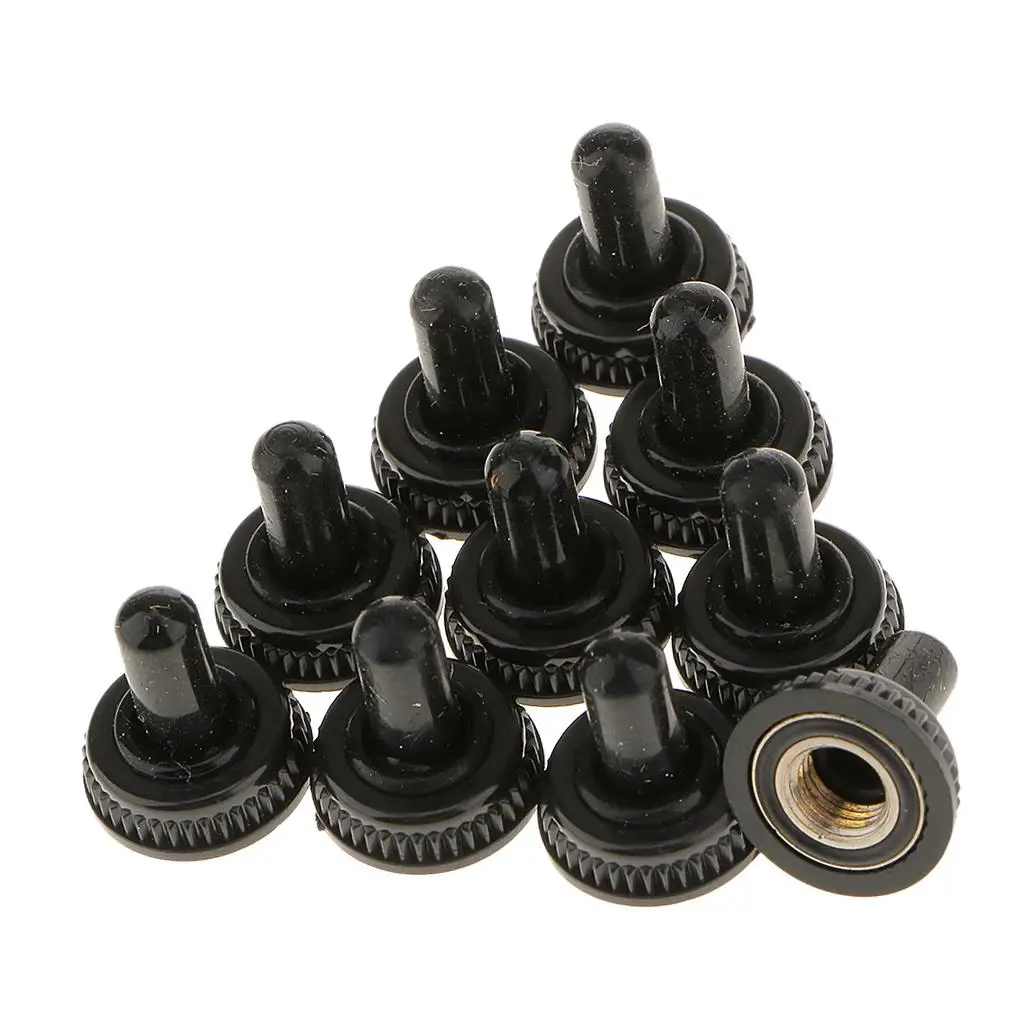10 x Toggle Switch Waterproof Rubber Cover   Water proof   Black