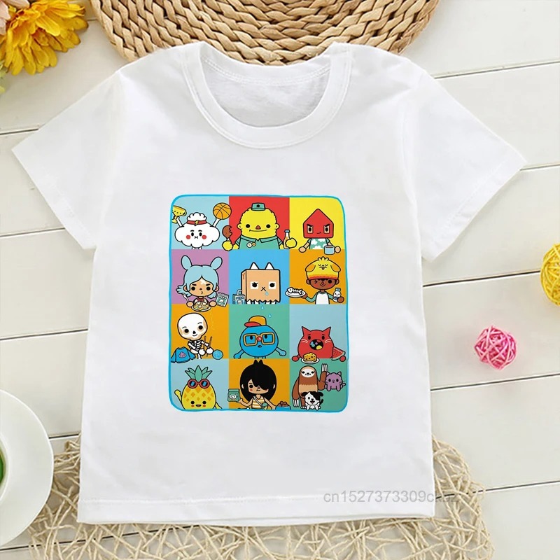 Title 5, New Toca Life World Print Kids Cotton T-shirt B...