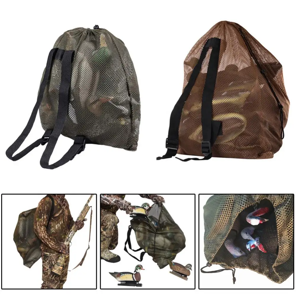 Decoy Bag Net Mesh Hunting Durable Large Capacity Double Shoulder Straps Duck 