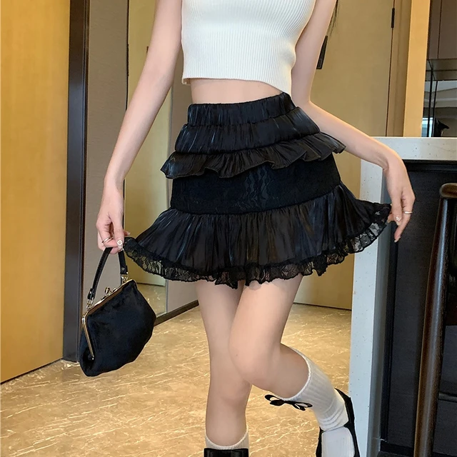 Falda blanca elegante de corte en A para mujer, Falda corta informal  ajustada de cintura alta de estilo coreano, falda de pastel para mujer de  verano 2023 - AliExpress
