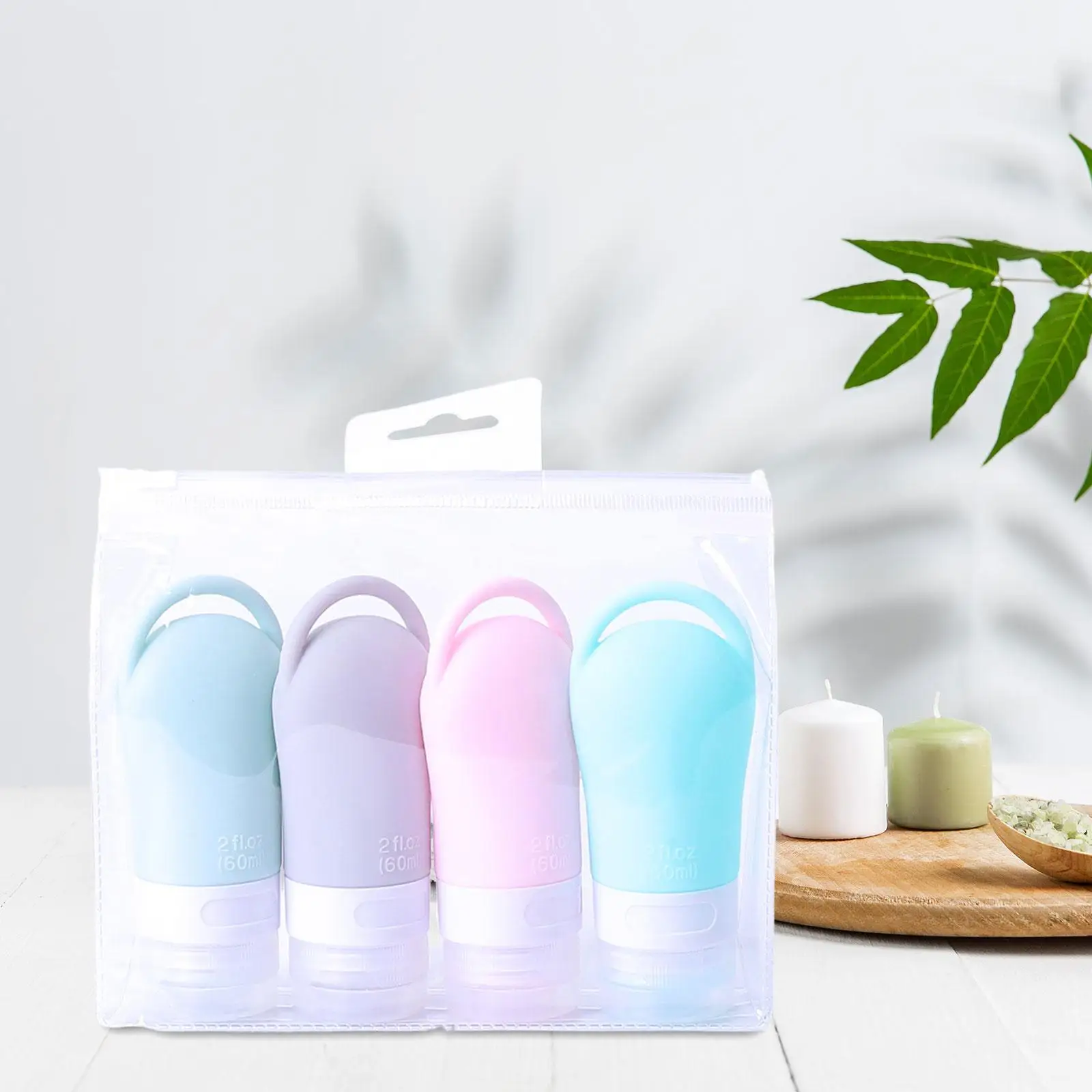 Silicone Travel Bottle Cosmetic Containers for Body Wash Soap Lotion