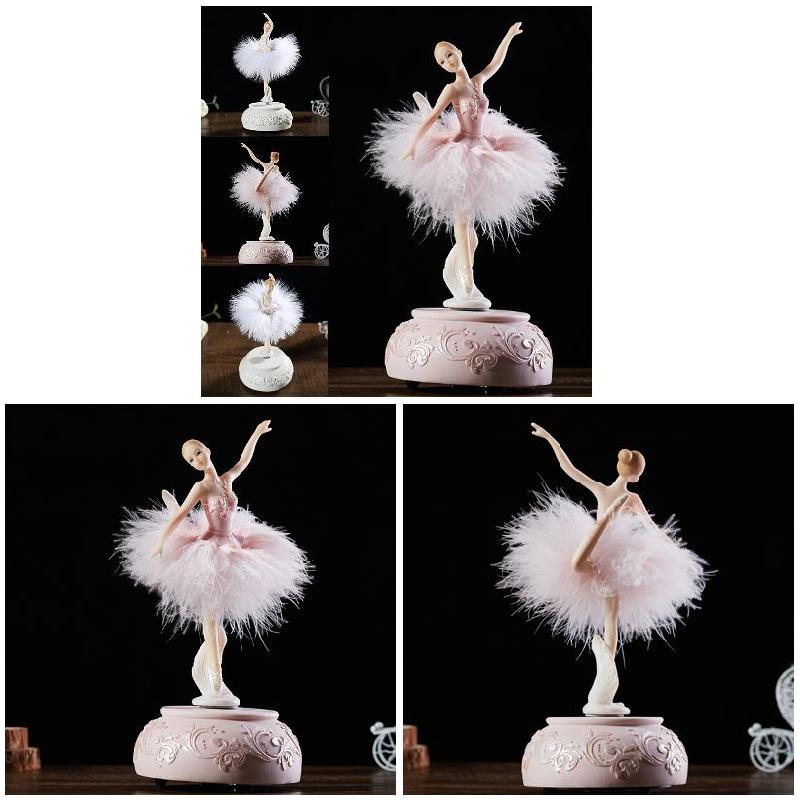 boîte musique de ballerine pour fille carrousel du lac des cygnes avec pour cadeau figurines de décoration nouvelle collection