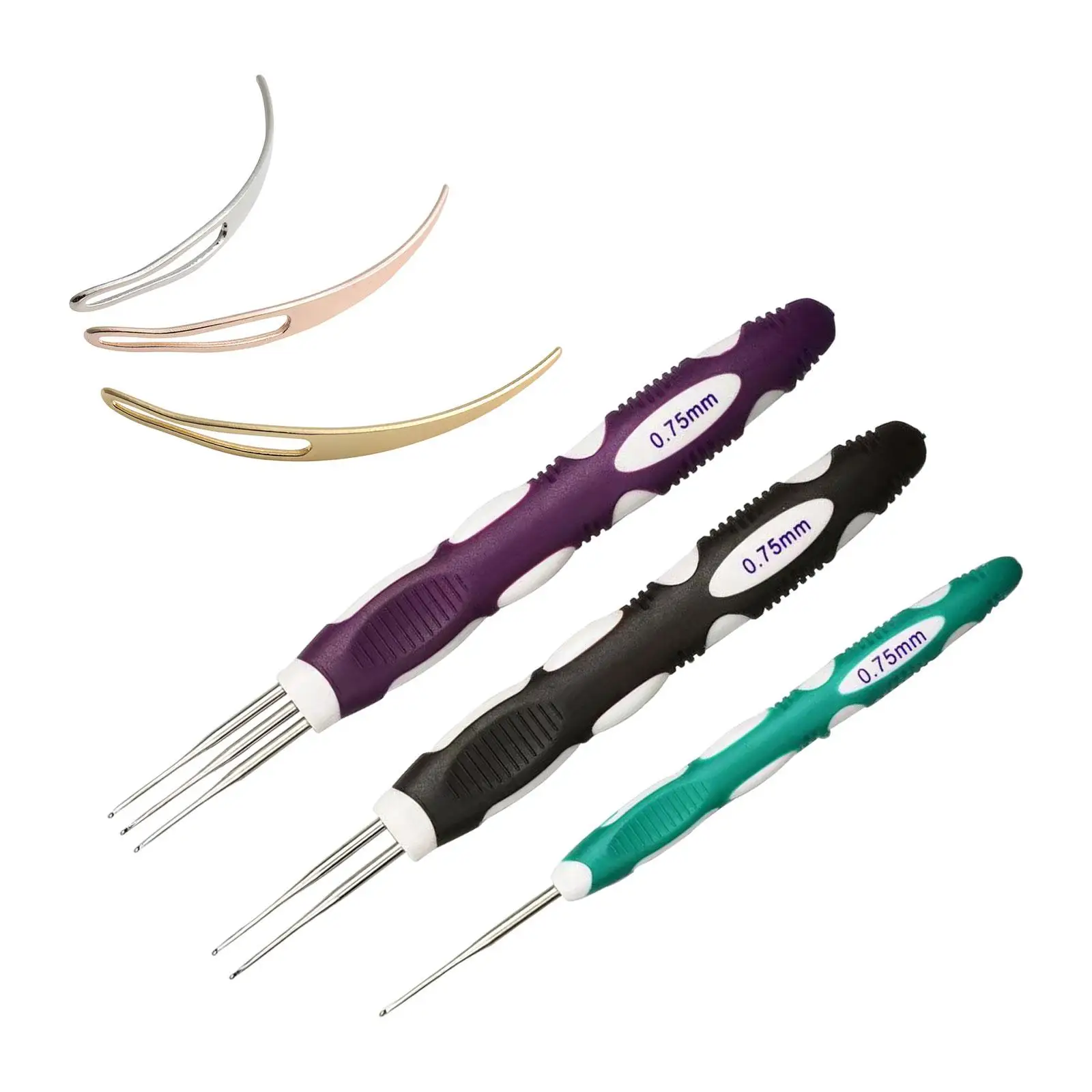 6x Dreadlock Crochet Hook for Hair Braid Hair Locking Tool Hair Styling DIY Your Hairstyle Hair Extensions Tool Hair Braid Craft