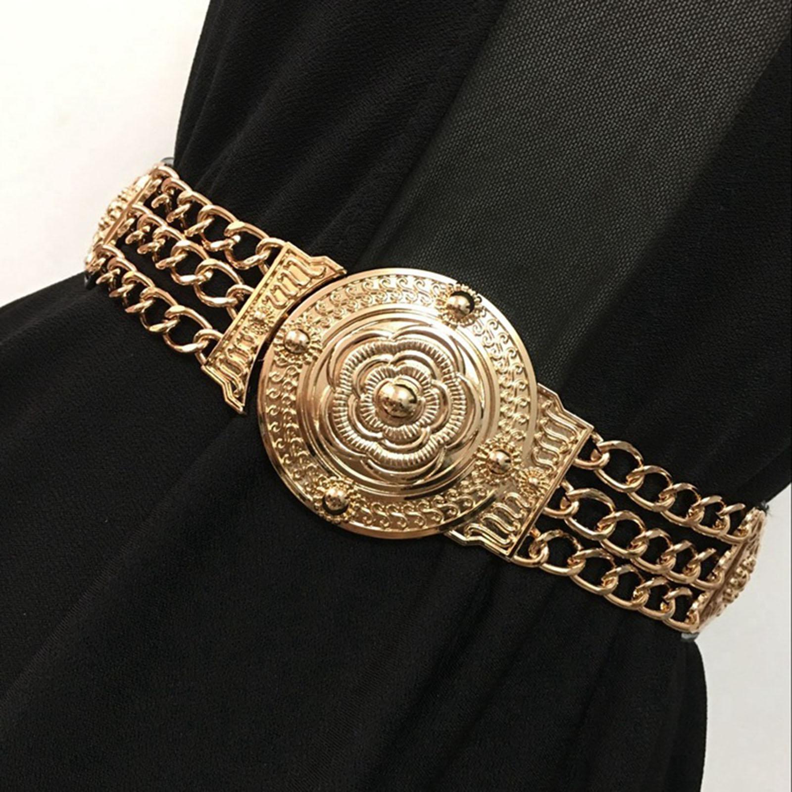 Dress Elastic Waist Belt Stretchy Cinch Belt Metal Buckle Stretch Female Lady Women Wide Waistband for Birthday Sweater Coat