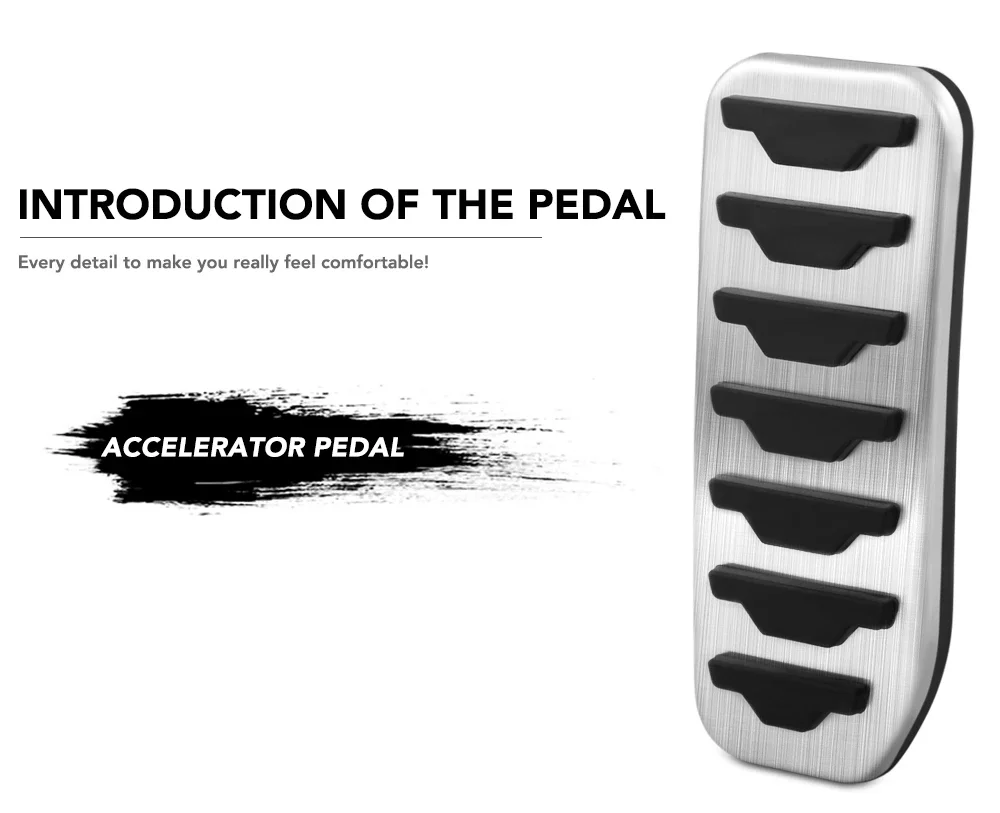 Edelstahl Auto Pedale Gas Bremssteun Pedal für Land Rover Range Rover Evoque Discovery Sport Innen Zubehör – Detail 2