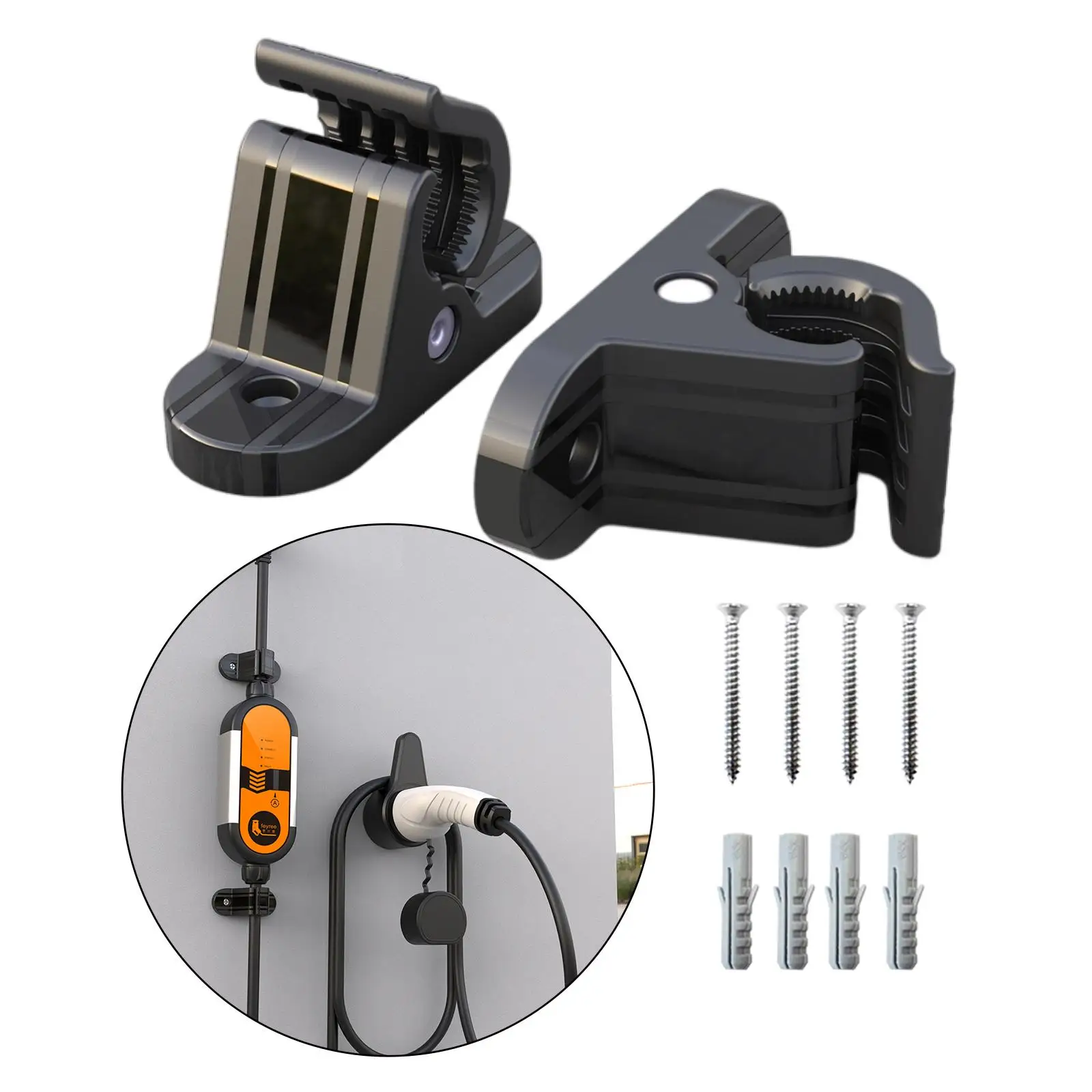 Bracket Clamp Wall Mount Connector Holster Fixed Clip Portable Charger Holder Fit for Electric Car Electric Vehicle EV