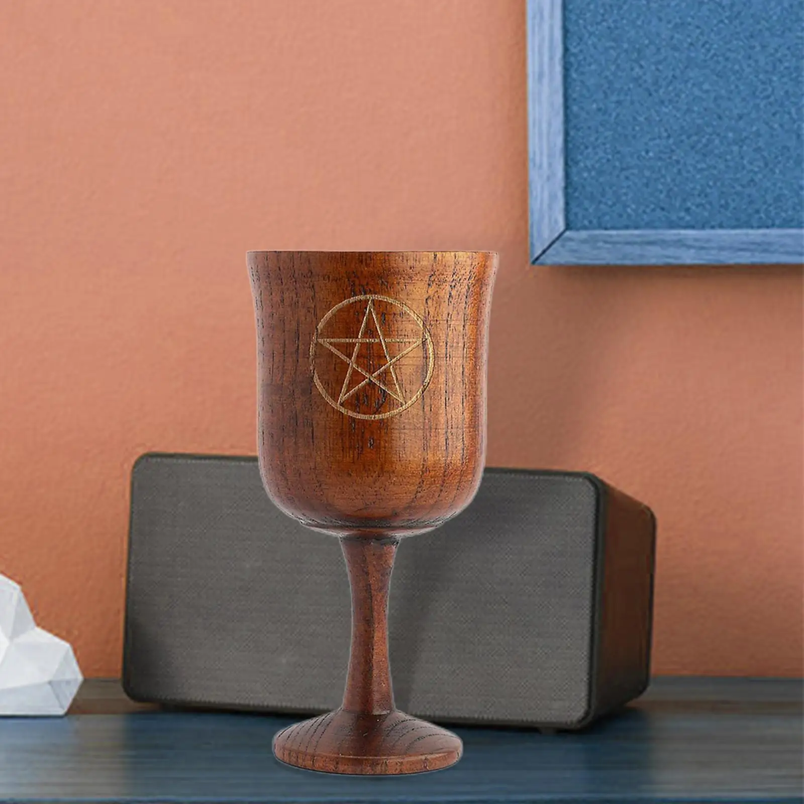 Religious Ritual Cup Tea Mug Altar Goblets Pentacle Drinkware Wine Glasses Divination Tarot Witchcraft Wooden Goblet