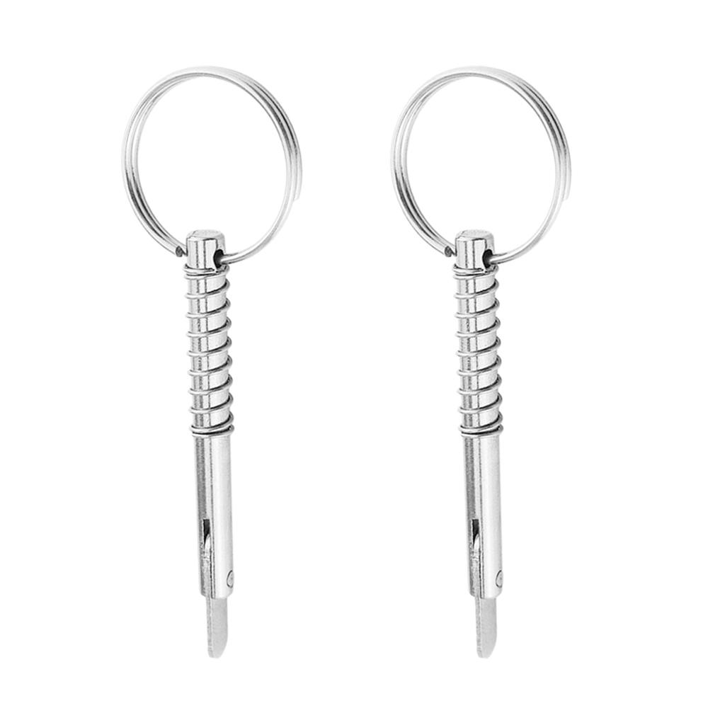 2x Spring  Deck Accessories,  Pin 316 Stainless Steel for Kayak Marine