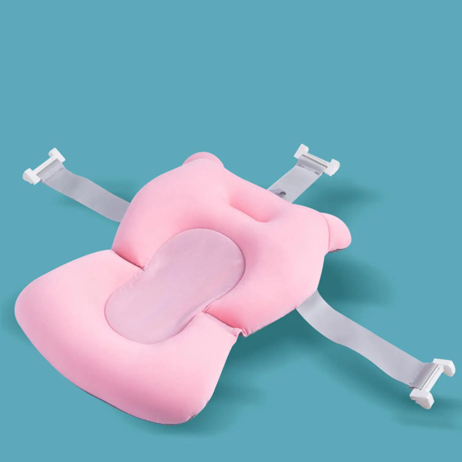 Foldable Baby Safety Shower Mat Soft Anti-Slip Adjustable Baby Bath Pad Baby Bath Pillow Baby Bath Tub Pad for Newborn Infant