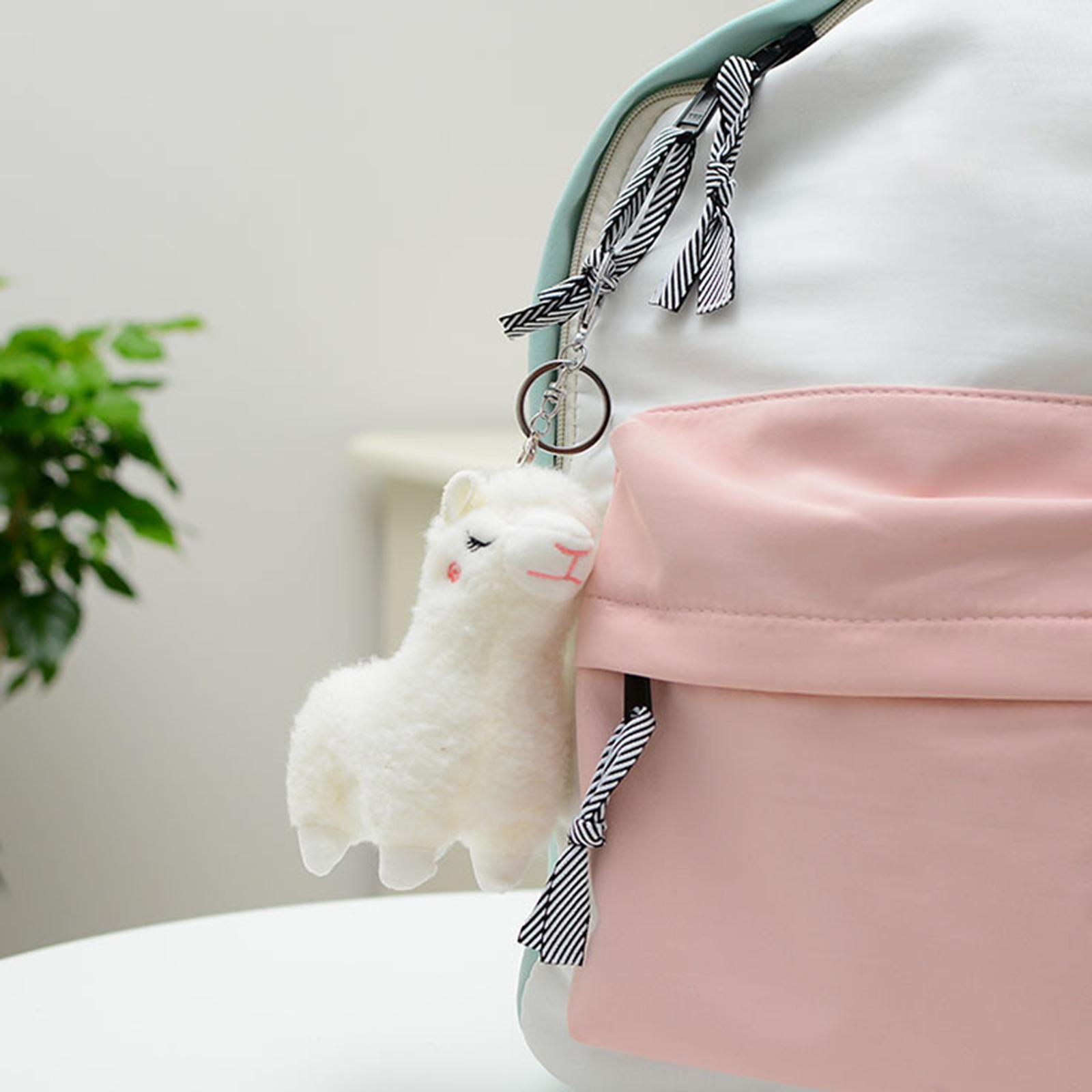 Cute Alpaca Keychain Pendant Soft Animal Doll for Women Bags Decor Women
