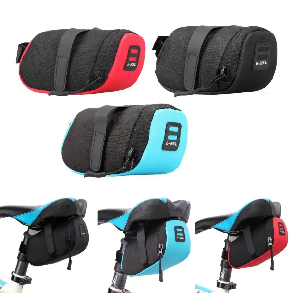 Polyester Bicycle Strap- Saddle Bag MTB Road Bike under  Bag Cycling Wedge Packs Outdoor Phone Keys  Pouch Storage