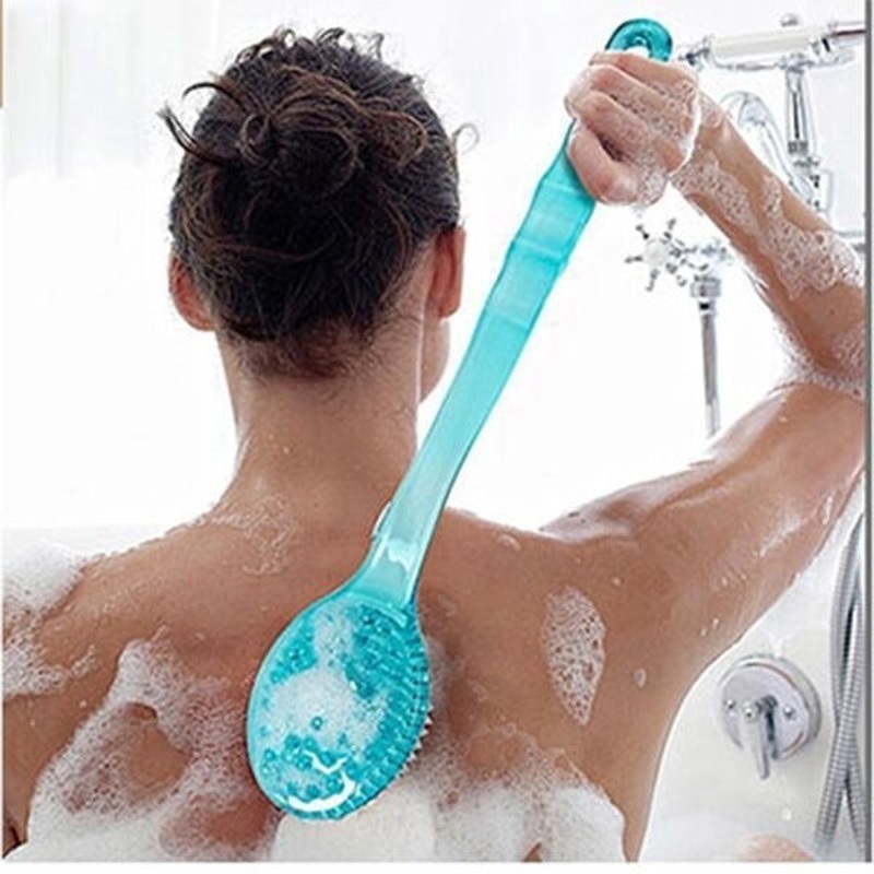 Best of Bath Brush Back Body Bath Shower Sponge Scrubber Brushes With Handle Exfoliating Scrub Skin Massager Exfoliation Bathroom Brush Reviews & Tips